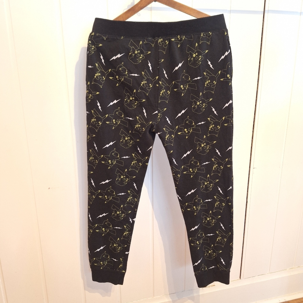 Pokémon Black Pikachu Sweat Drawstring Pants Youth Sz XXL Very Good Condition - Picture 2 of 4